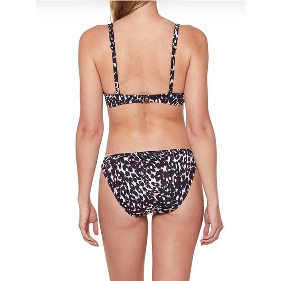 Sanctuary  womens Stay Cool Leopard Cinch Back Hipster L black - Picture 3 of 6